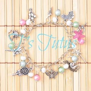 Fantasy Charm Bracelet Star Sun Sky Lollipop Butterfly Unicorn Fairy